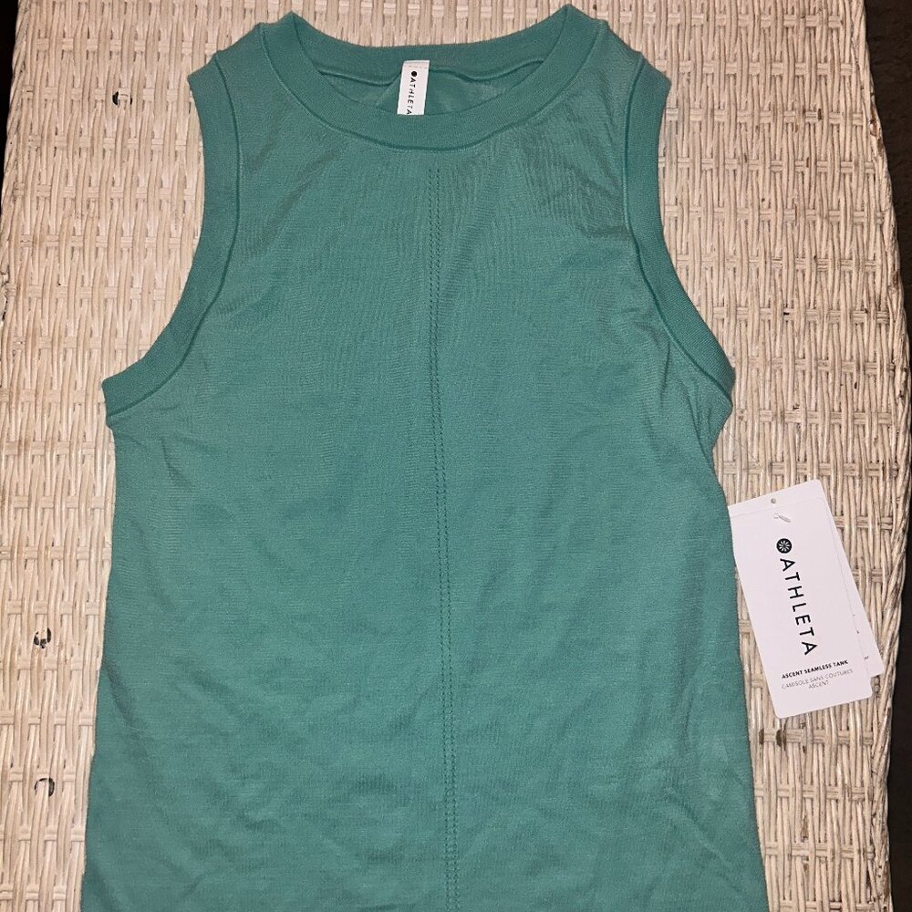 NWT Athleta Seamless Tank Top XS Sea Green